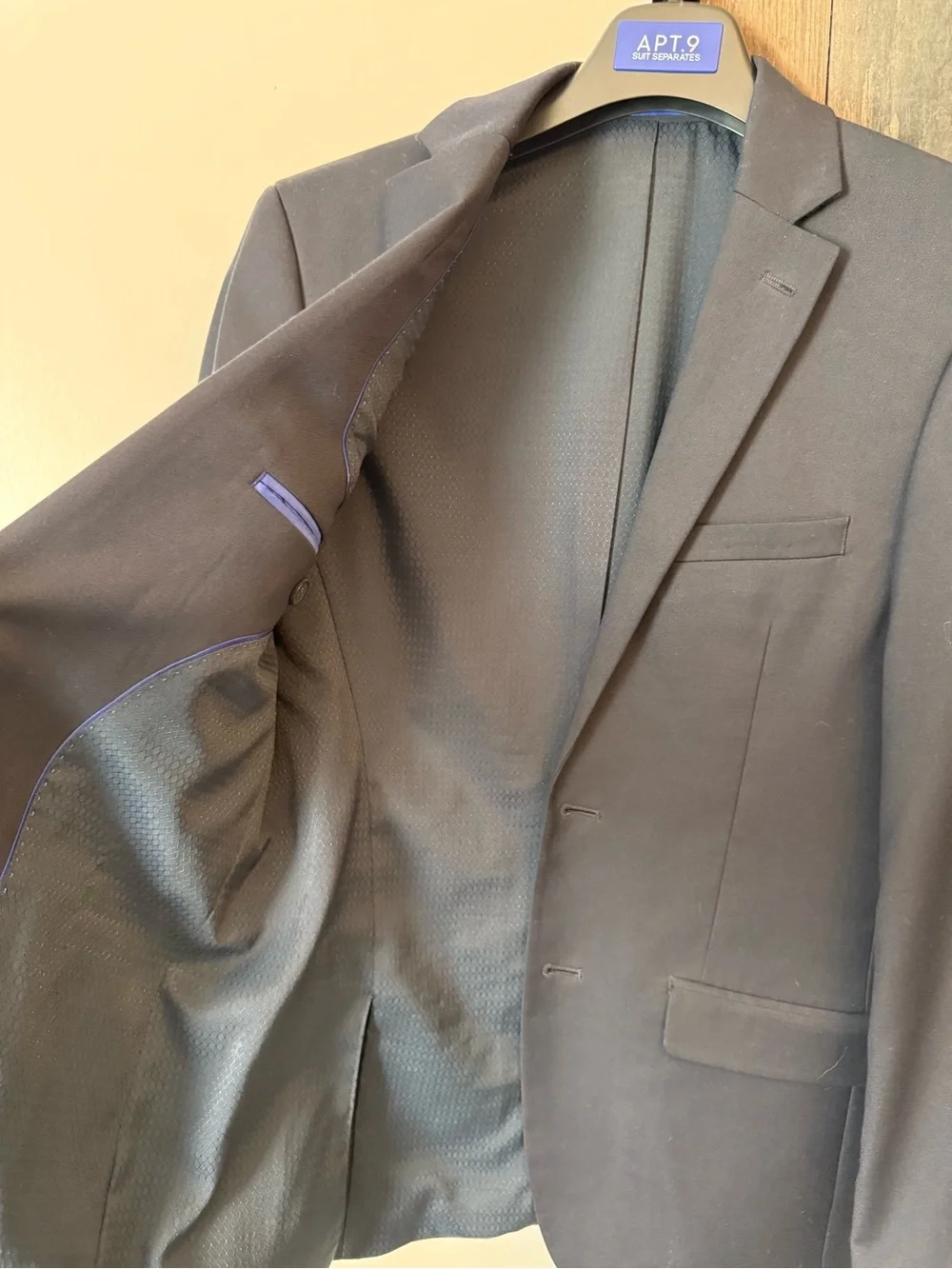 Apt. 9 Navy Single-Breasted Two-Button Blazer